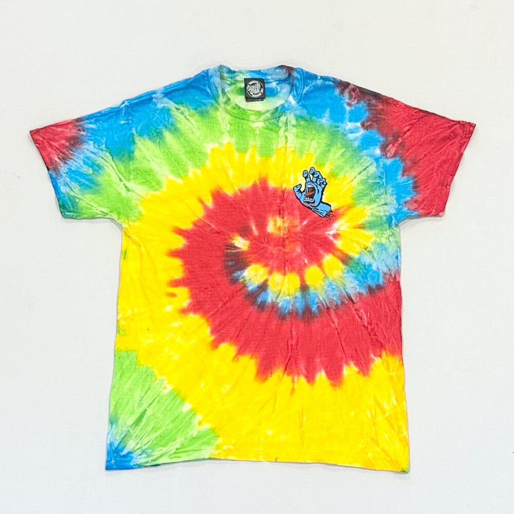 santa cruz rainbow tie dye graphic tee